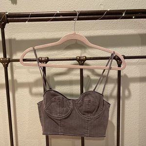 bebe cropped tank top (reversible)